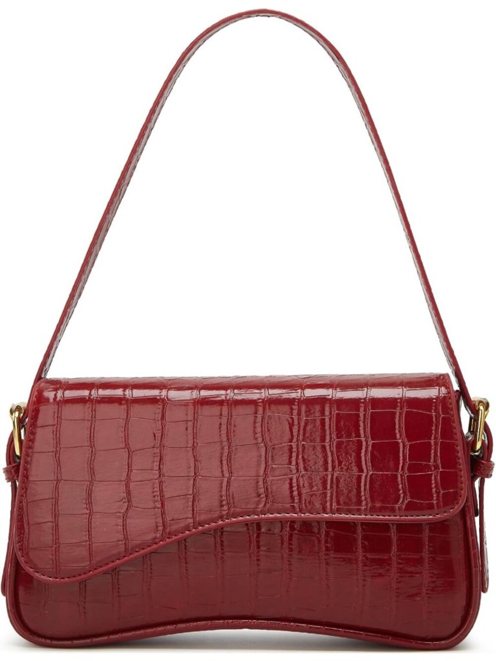 Women Patent-red Crossbody Shoulder Bag Y2K PU Leather Daily Travel
